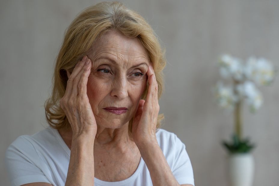 bigstock An Elderly Woman Has Headaches 434253683