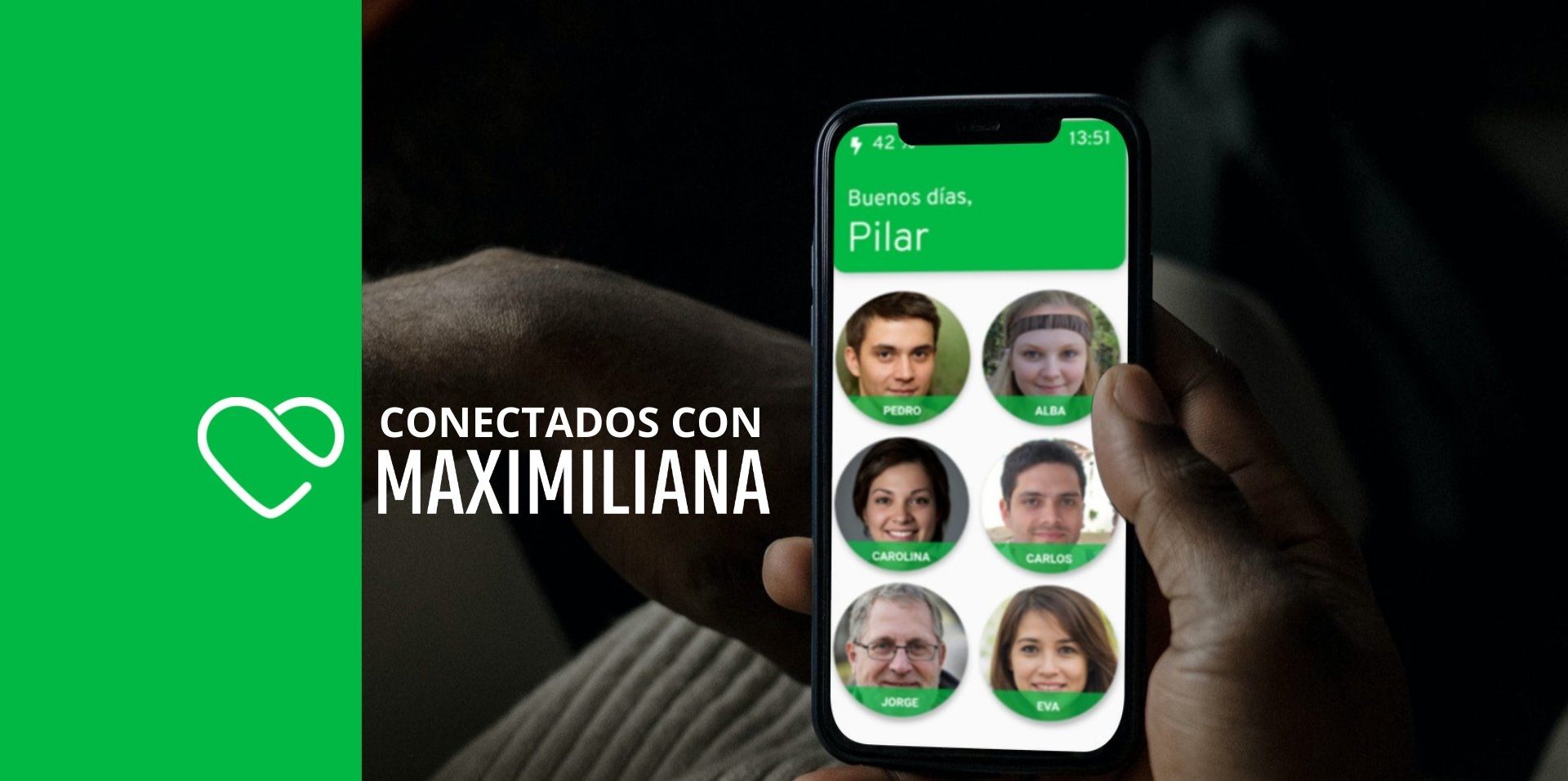 Maximiliana, el móvil que permite a los mayores hacer videollamadas sin necesidad de tocarlo