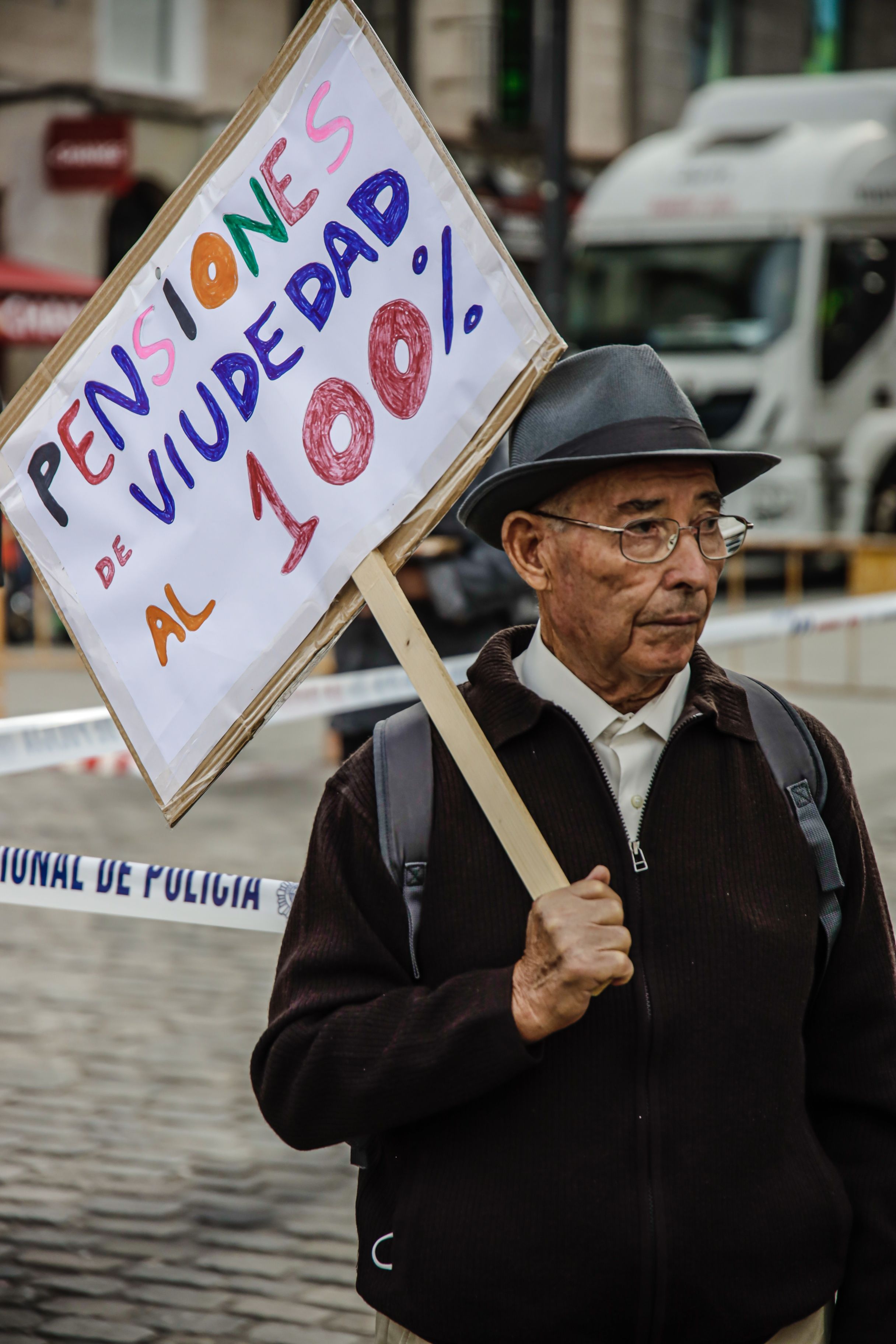 Pensionista en manifestación de Madrid