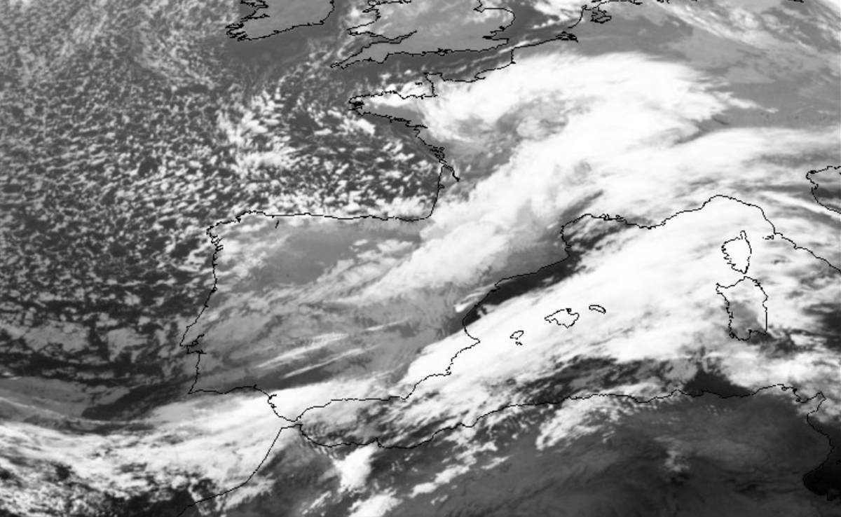 Imagen de España captada por el Meteosat