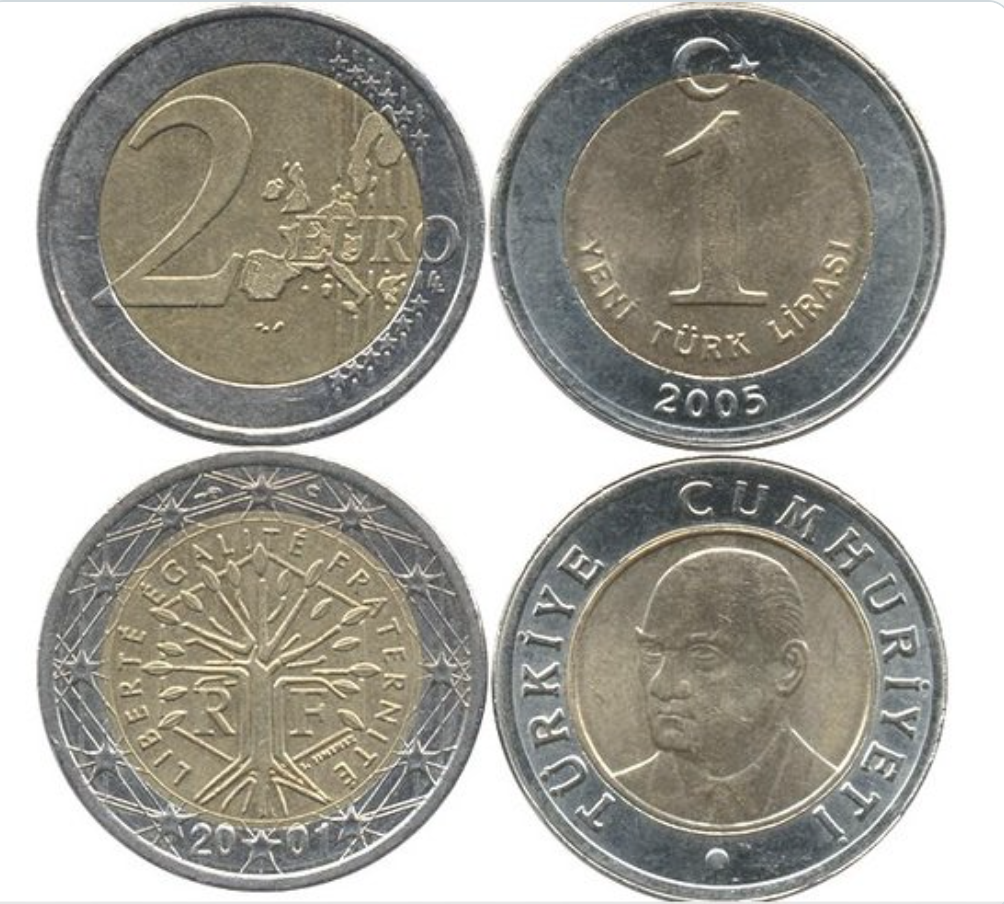Mira bien tus monedas de dos euros: la Guardia Civil alerta del fraude de la lira turca