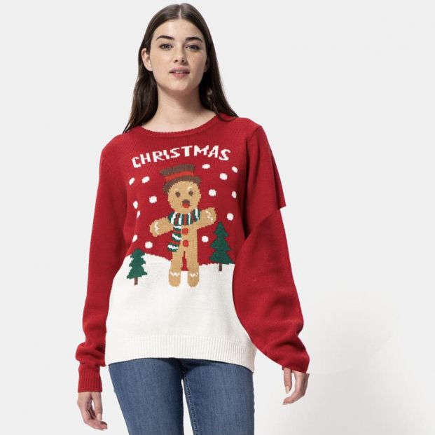 Jersey de Navidad para mujer disponible en Carrefour. (Foto: Carrefour)