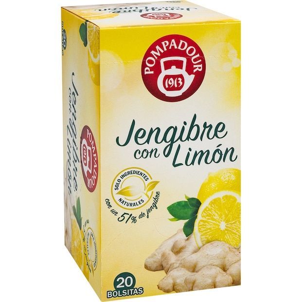 Pompadour infusión de jengibre con limón