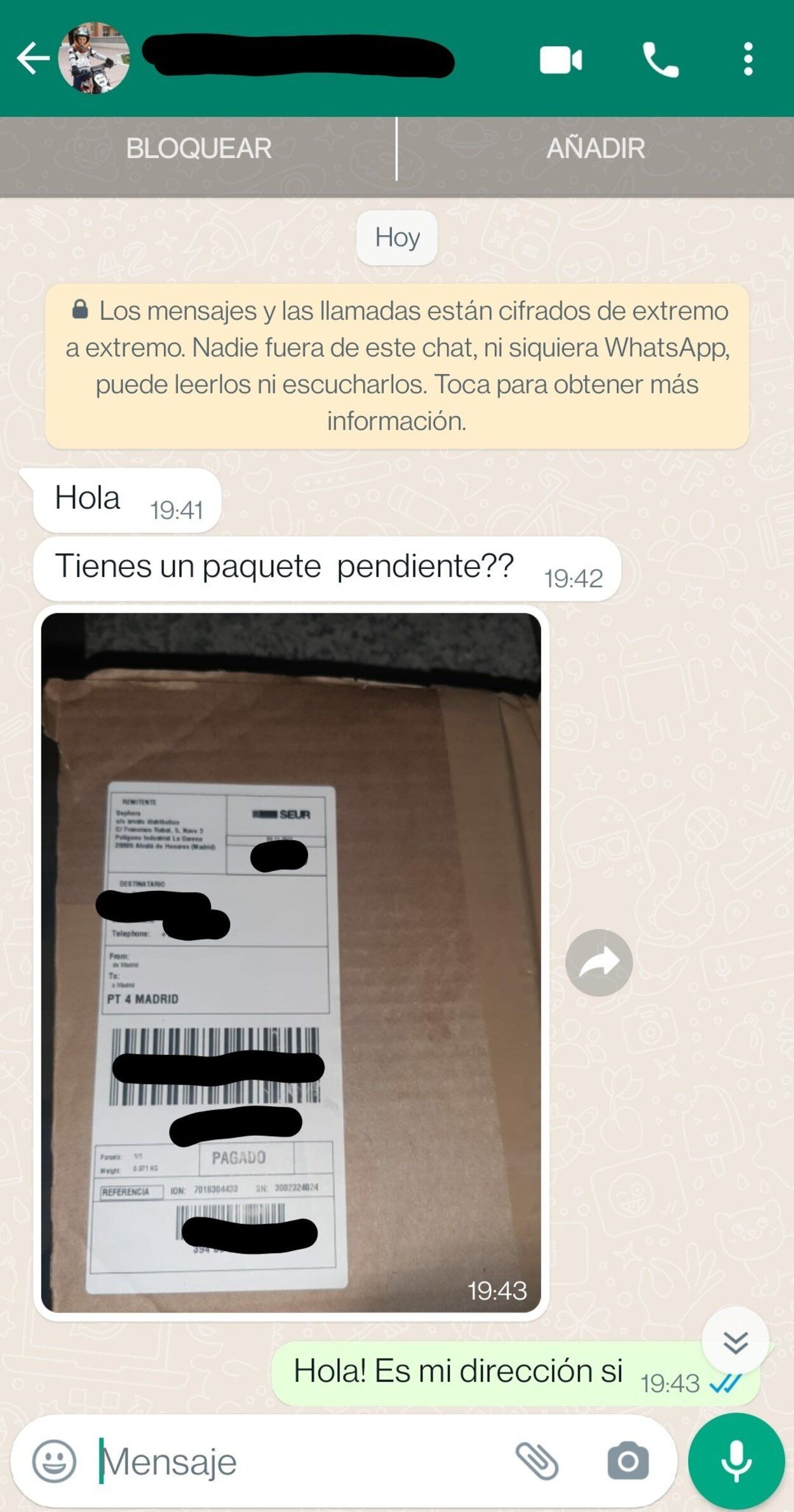 La inquietante conversación que hará que taches tus datos de los paquetes antes de tirarlos La inquietante conversación que hará que taches tus datos de los paquetes antes de tirarlos
