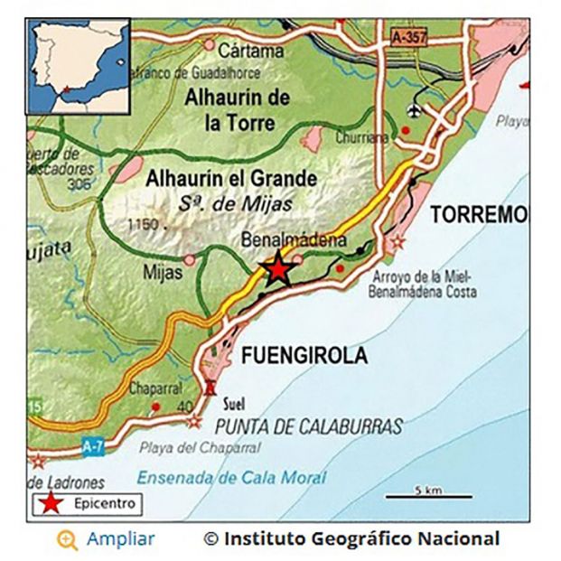 Un terremoto hace temblar Benalmádena y se deja notar en otros puntos de Málaga capital