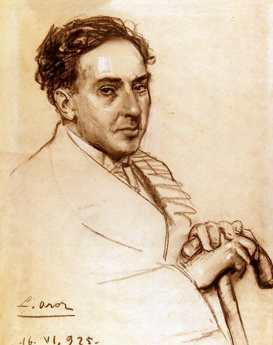 Antonio Machado retratado en 1925 por Leandro Oroz. Foto: Wikipedia