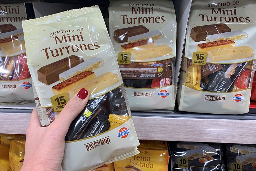 mini turrones mercadona hacendado