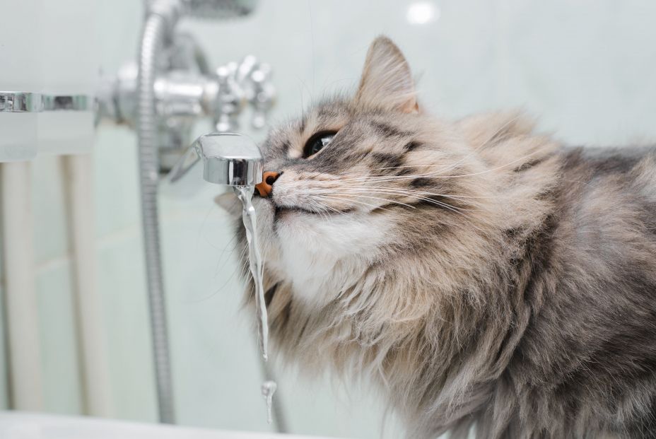 gato baño 