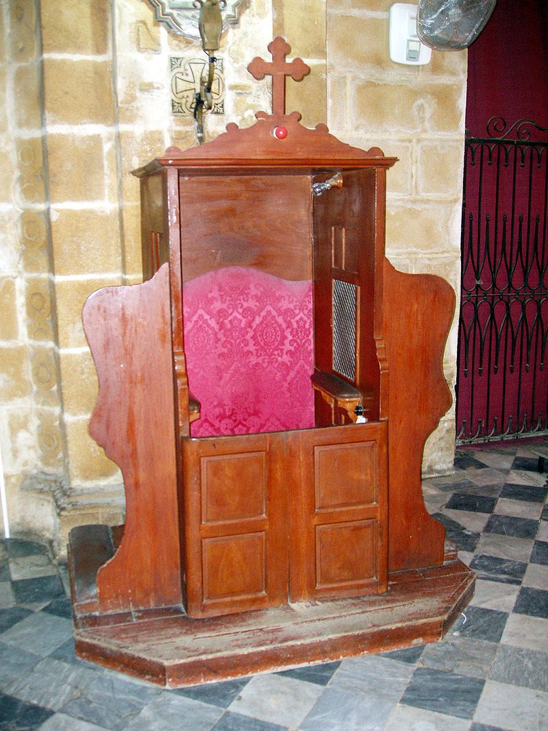 Confesionario. Foto: Wikipedia
