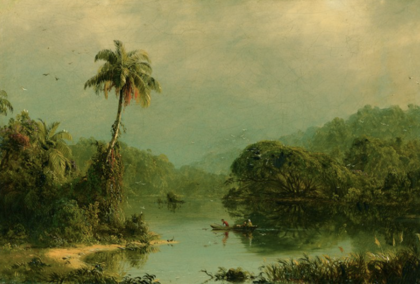 Frederic Edwin Church. Paisaje tropical, 1855. Foto: Colección Carmen Thyssen-Bornemisza