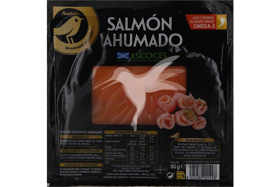salmon ahumado alcampo