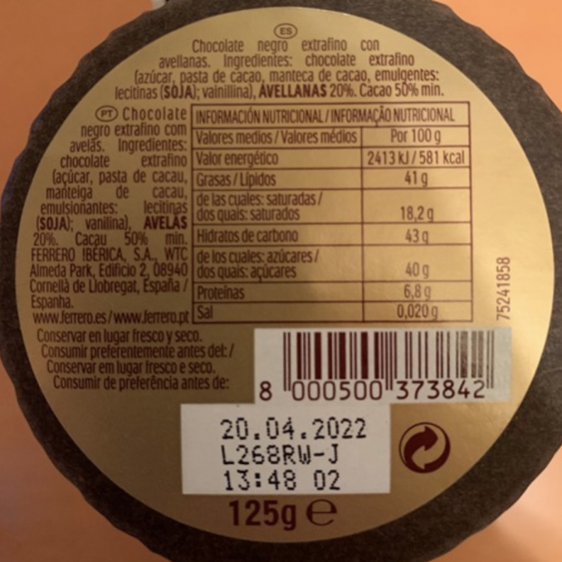 Alerta sanitaria: retirada de una de las más populares marcas de bombones. Foto: AESAN Alerta sanitaria: retirada de una de las más populares marcas de bombones. Foto: AESAN
