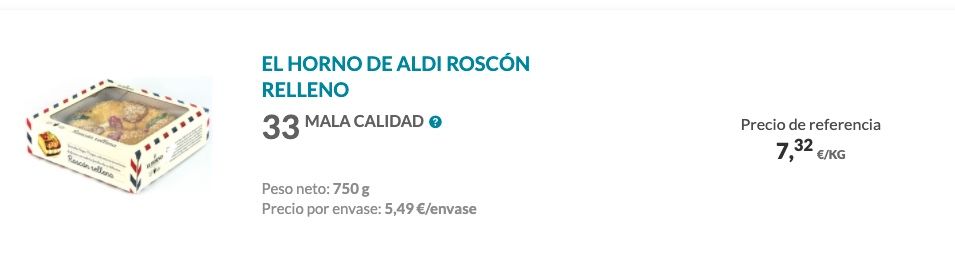 ALDI roscón ALDI roscón