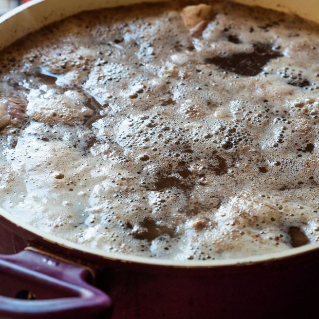 espuma al cocinar lentejas