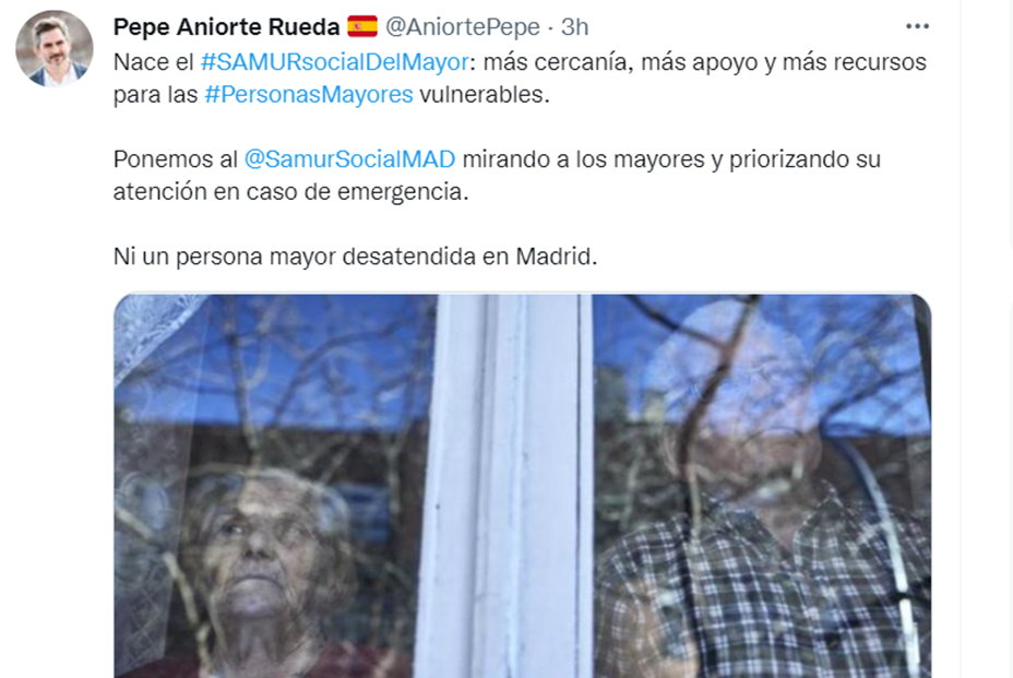 El ayuntamiento de Madrid crea el Samur Social del Mayor para atenderles como colectivo prioritario