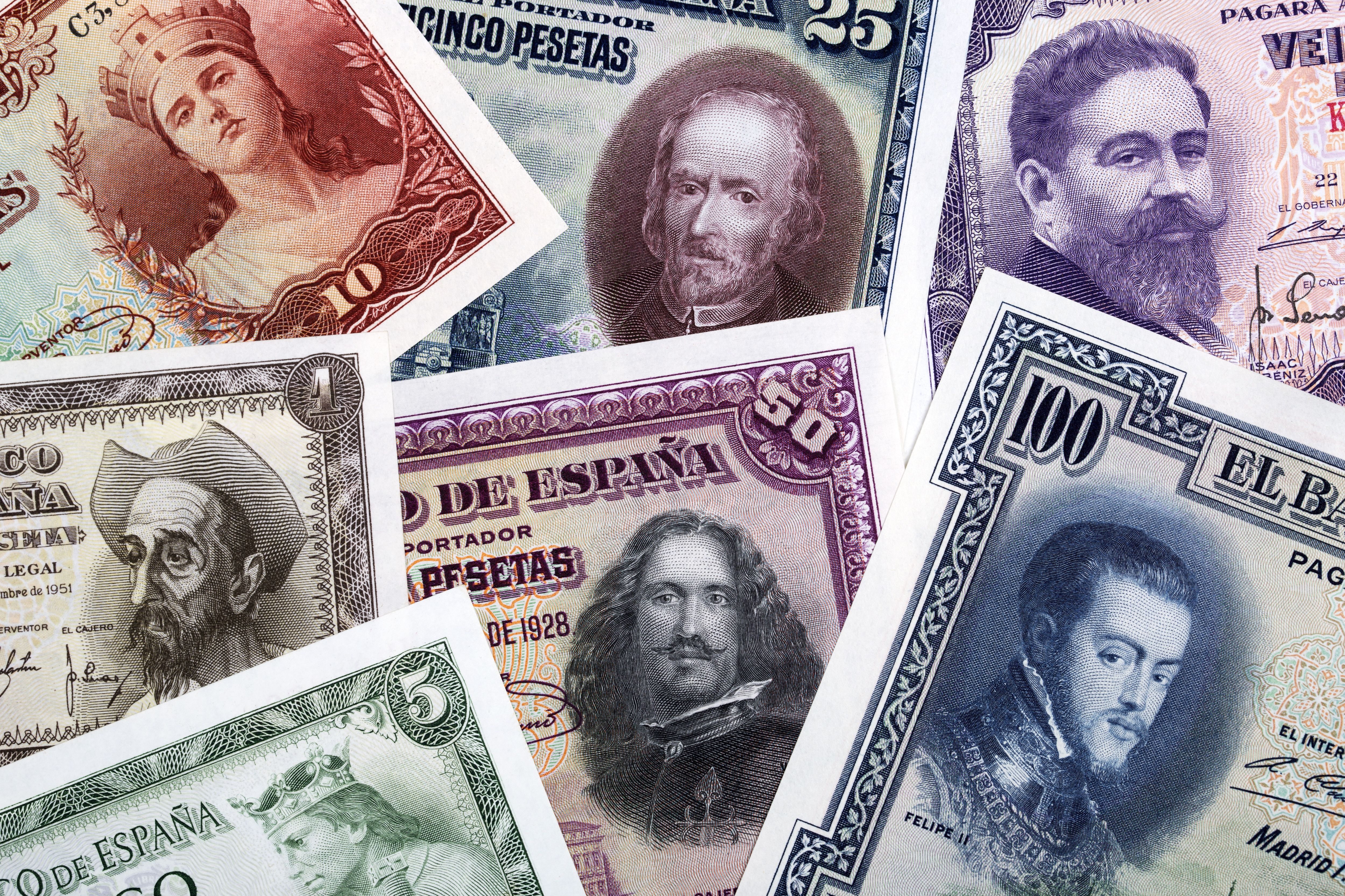 ¿Aún tienes pesetas en casa? Algunos billetes pueden valer hasta 2.250 euros. Foto: Bigstock