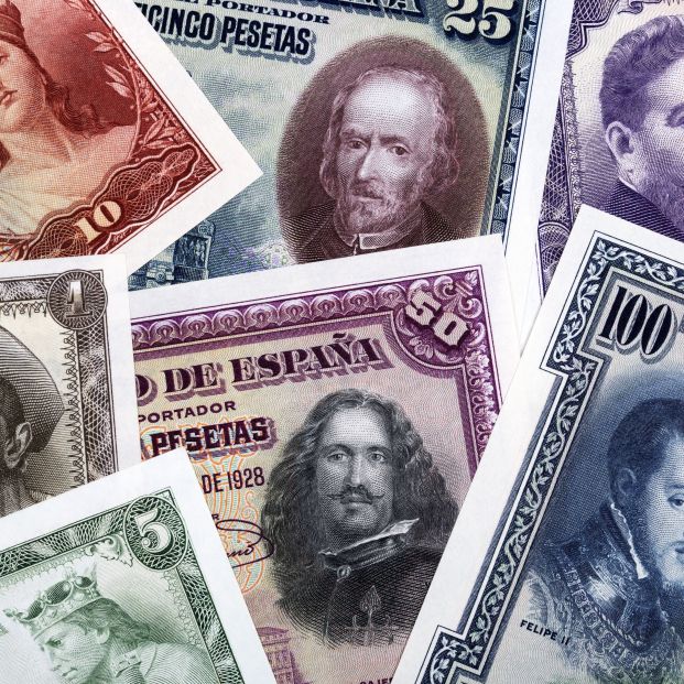 ¿Aún tienes pesetas en casa? Algunos billetes pueden valer hasta 2.250 euros. Foto: Bigstock