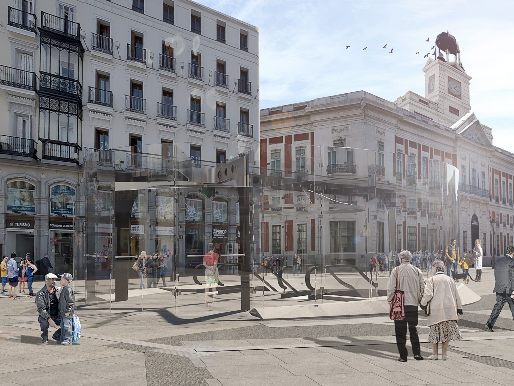 El motivo por el que el Ayuntamiento de Madrid retirará la 'ballena' de la Puerta del Sol. Foto: Europa Press