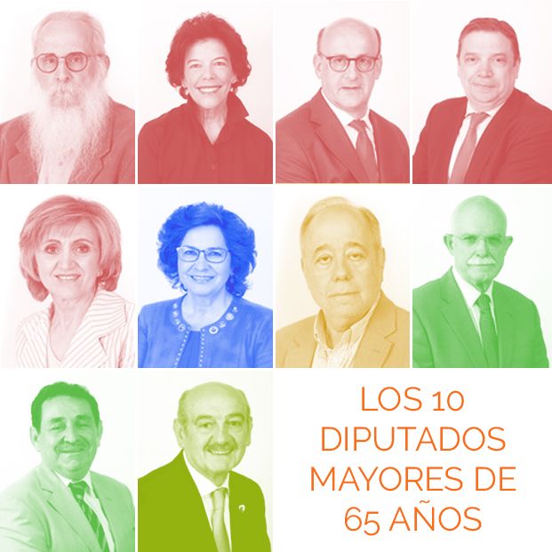 Diputados mayores de 65 años