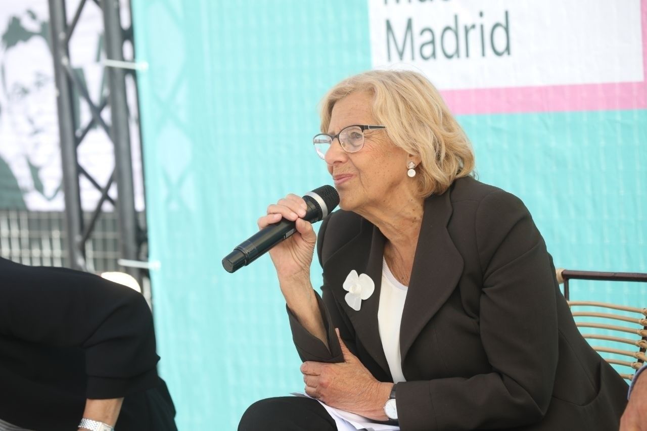 La candidata de Más Madrid al Ayuntamiento de Madrid Manuela Carmena. 