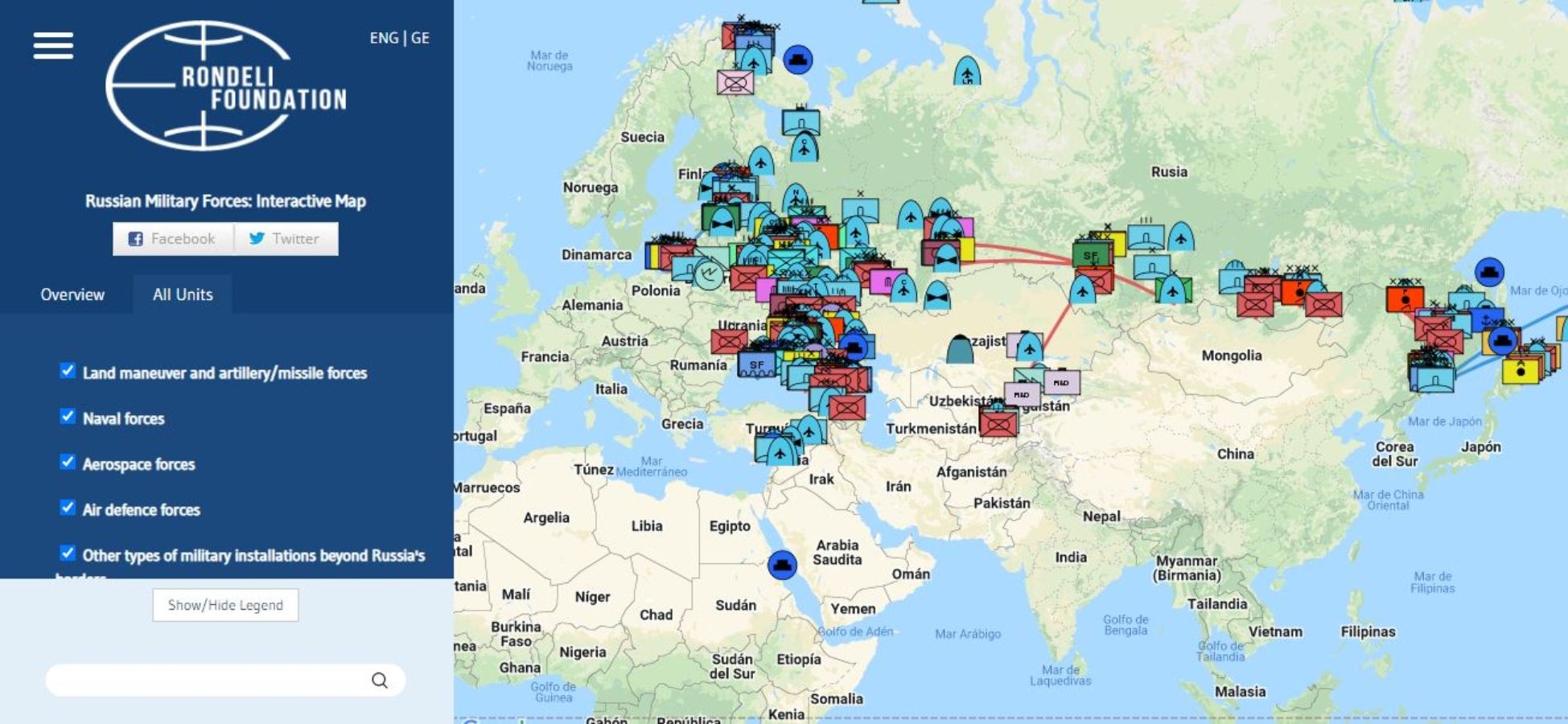 El mapa interactivo que permite ver el avance del ejército ruso en Ucrania