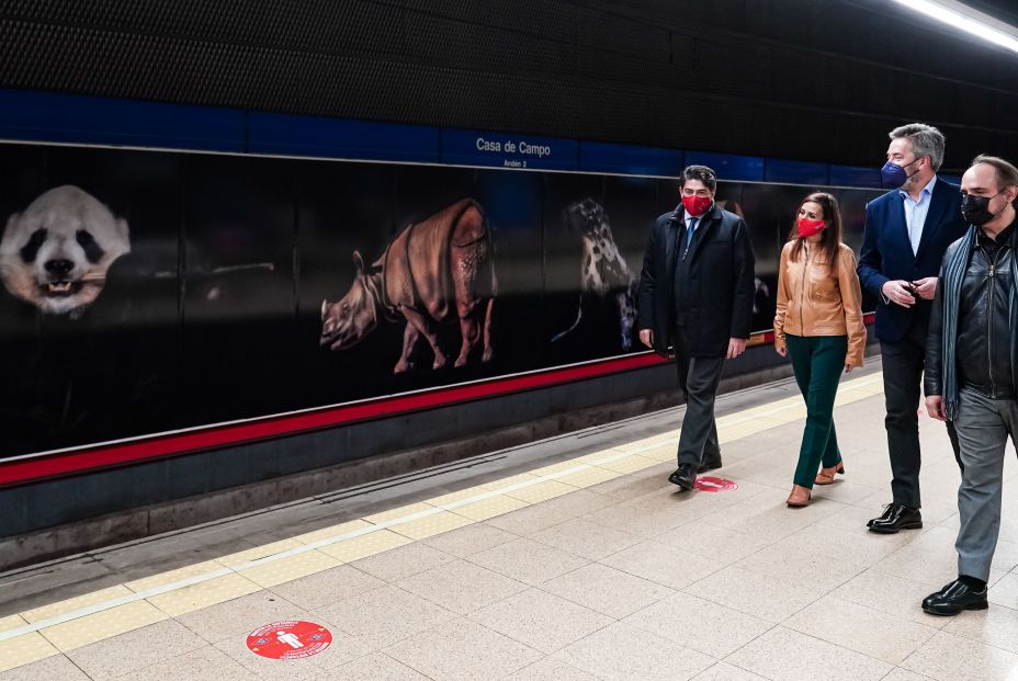 El Zoo de Madrid celebra sus 50 años con fotos de animales en extinción en el metro