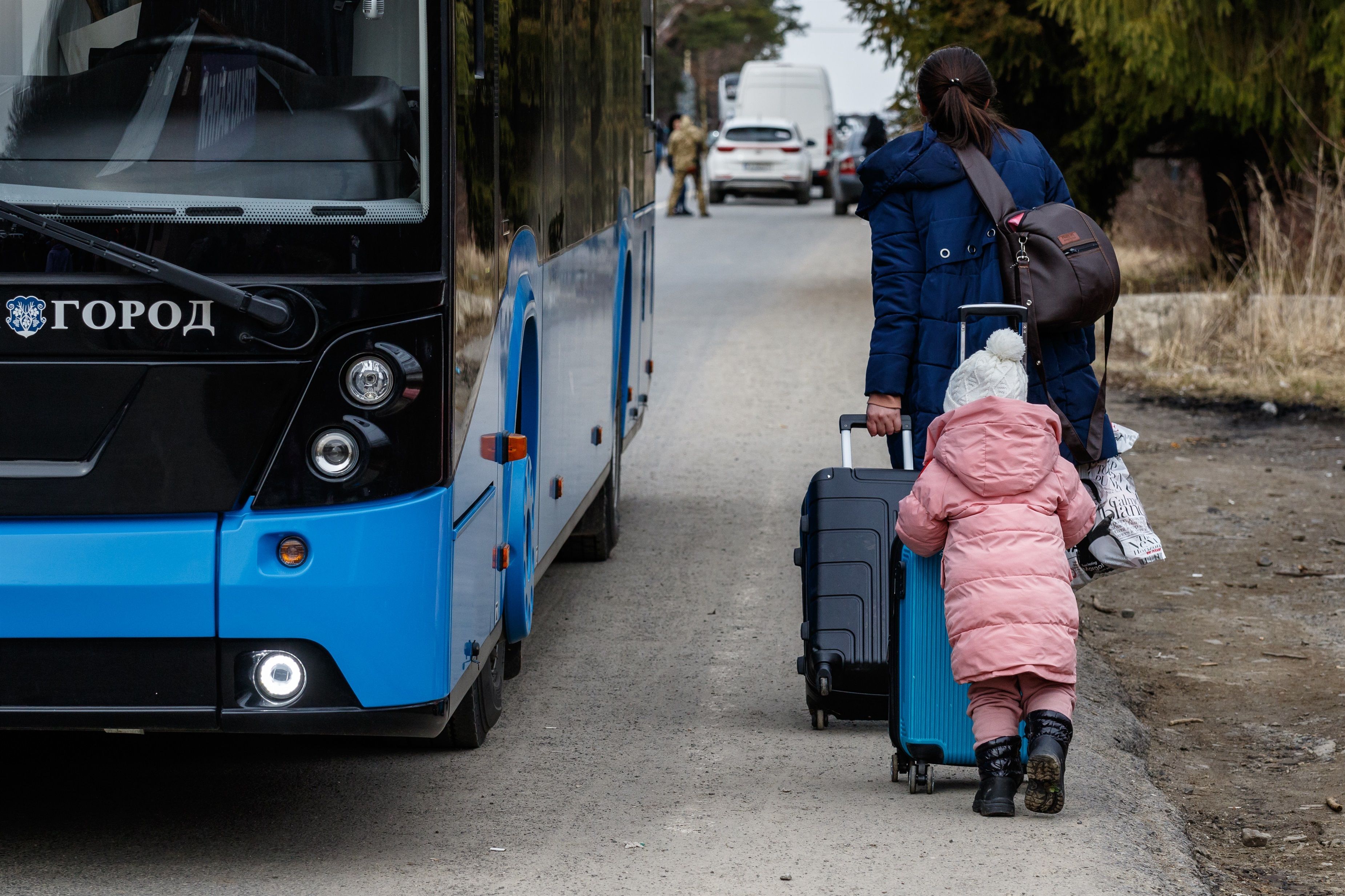 Niños ucranianos serán evacuados a España junto a sus madres y abuelas. Foto: Europa Press