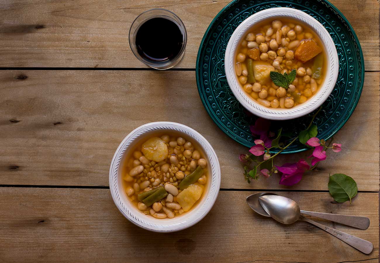 Guiso de trigo murciano, una receta vegana completa y saludable para no echar de menos la carne. Foto: Murcia turística