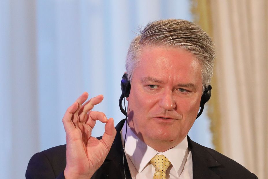 El secretario general de la OCDE, Mathias Cormann, interviene en un desayuno informativo de Fórum Europa