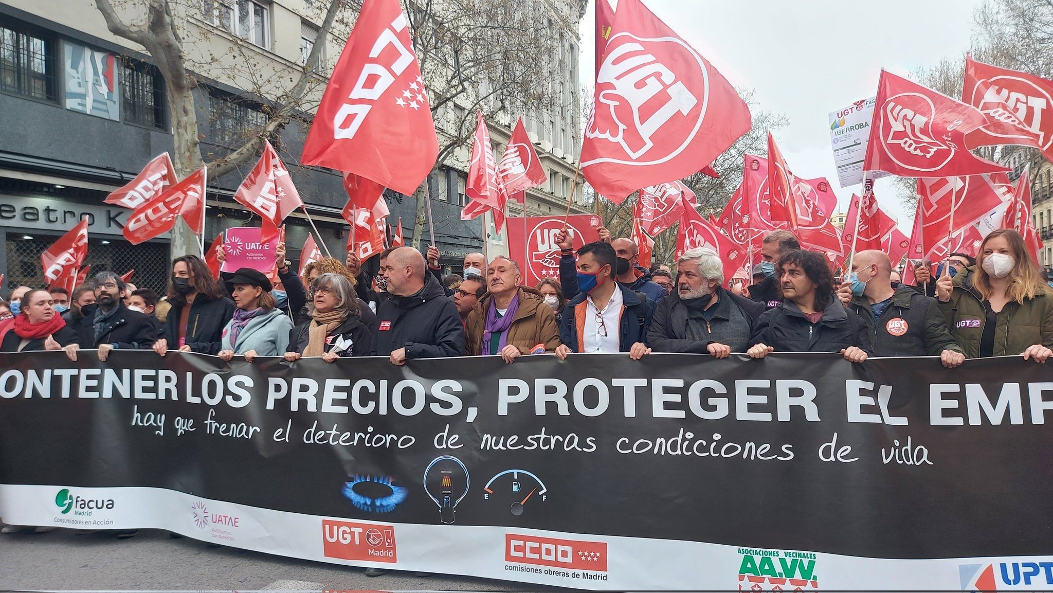 Los sindicatos, los últimos en salir a la calle contra el precio de la energía