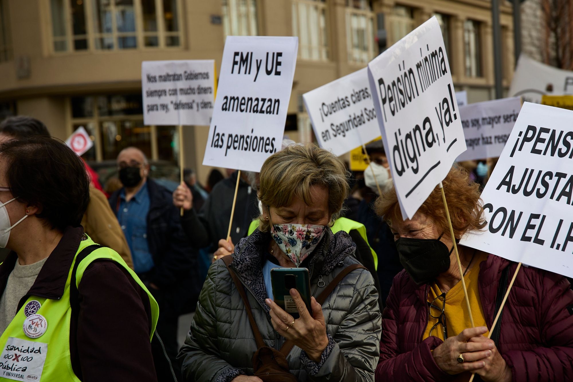 Manifestación de pensionistas este sábado contra la carestía de la vida y los recortes de pensiones