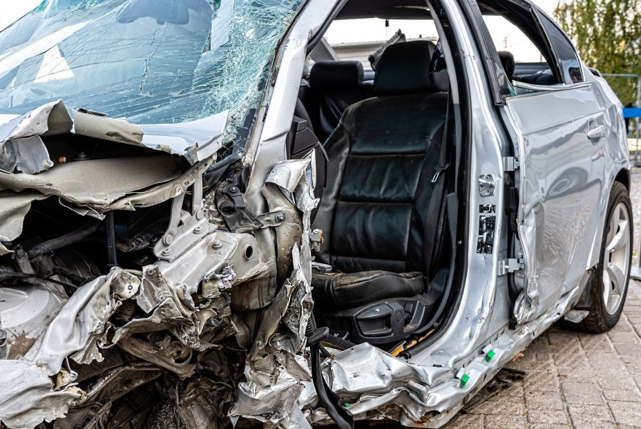 EuropaPress 4227228 damaged vehicle closeup after heavy crash car wreck insurance concept