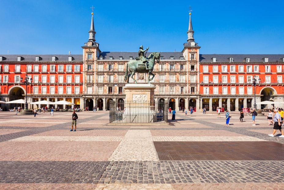 La Plaza Mayor se convierte en un campo de fútbol