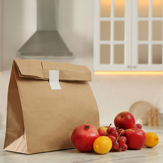 bolsa de papel fruta